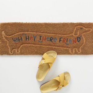 Anthropologie Dashund Doormat Nwt
